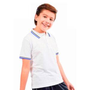 Playera blanca tipo polo